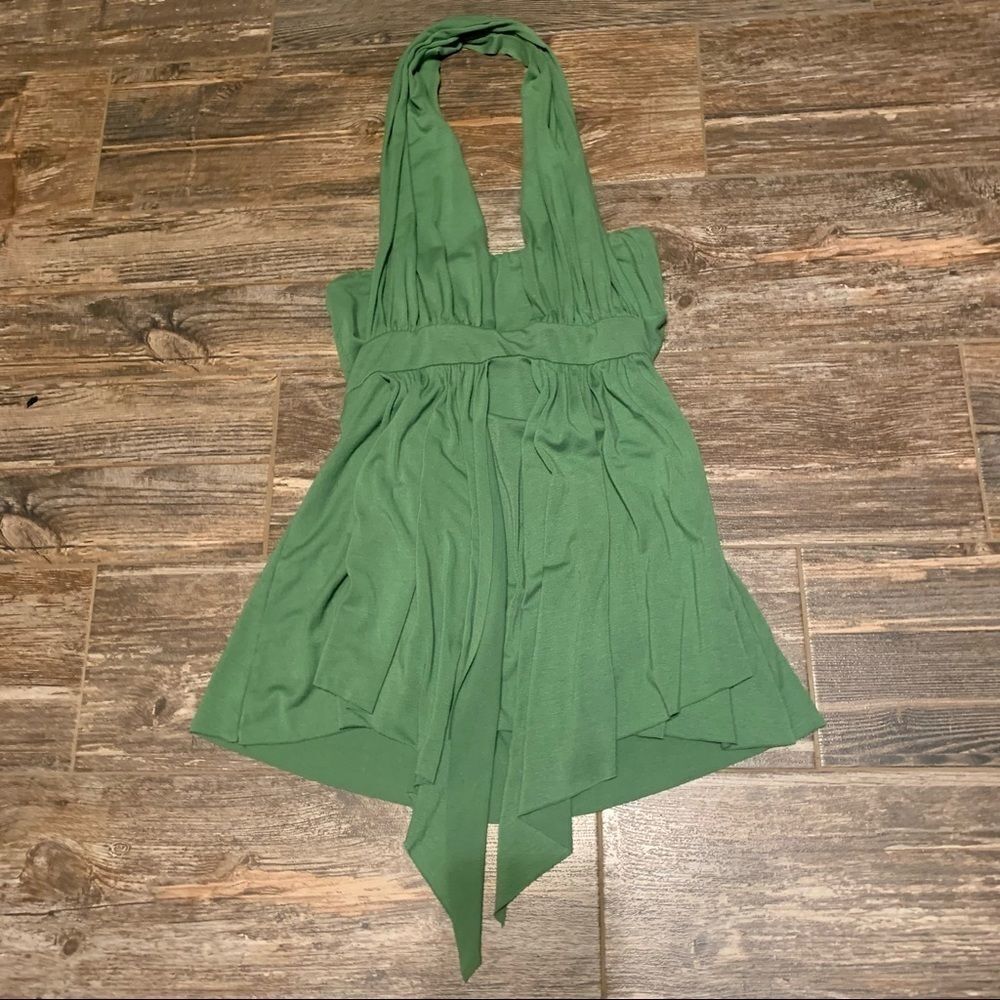 UNYX Halter Empire Waist Top. Olive